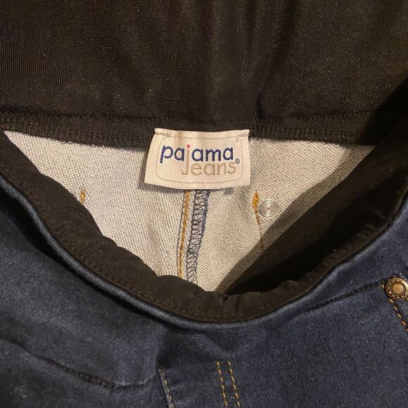 Pajama Jeans Womens Size Small Pull On‎ Elastic Waist Blue Dark Wash Slim Skinny - Picture 4 of 8